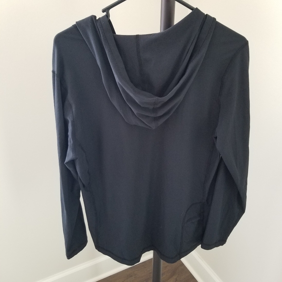 LL Bean Black Polyester and Spandex Sporty Hoodie - Picture 7 of 12